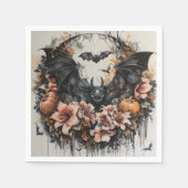 こうもり不気味ズハロウィーン紙ナプキンス スタンダードカクテルナプキン (正面)