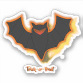 こうもり不気味ハロウィンビニールシール シール (正面)