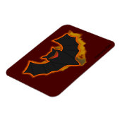 こうもり不気味ハロウィンフォトマグネット |赤いテーマ マグネット (左側)