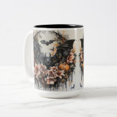 こうもり不気味ハロウィーンセラミックマグカップ ツートーンマグカップ (正面左)