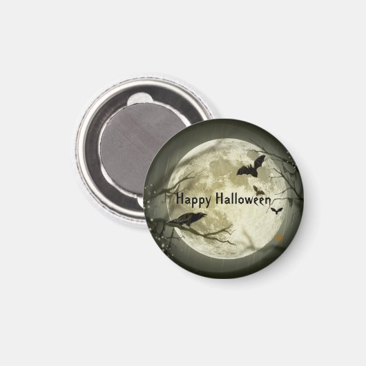 こうもり不気味ハロウィーン マグネット (正面/裏面)