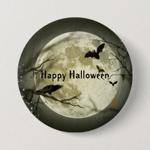 こうもり不気味ハロウィーン 缶バッジ