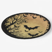 こうもり不気味ムーン ペーパープレート (アングル)