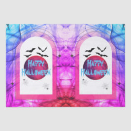 こうもり不気味怖い可愛いピンクパープルハッピーハローウィン 薄葉紙