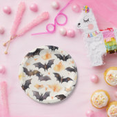 こうもり不気味紅葉ハロウィーン ペーパープレート (パーティー)