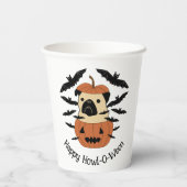 こうもり付きジャック・オ・ランタンのハウル・オ・ウィーンパグ 紙コップ (裏面)