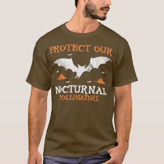 こうもり保護の夜行性受粉者こうもりハロー Tシャツ