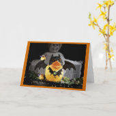 こうもり保護ダッキー（アヒルちゃん）と防御 カード (黄色い花)