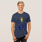 こうもり信号オーバーGotham トライブレンドTシャツ (正面全面)