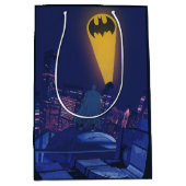 こうもり信号オーバーGotham ミディアムペーパーバッグ (正面)