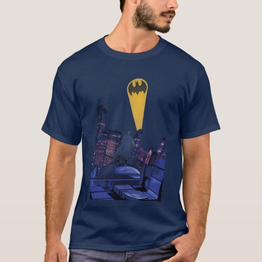 こうもり信号オーバーGotham Tシャツ (正面)