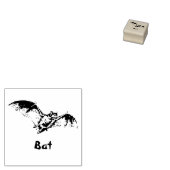 こうもり動物のゴム印 ラバースタンプ (押印)