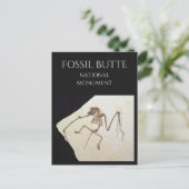 こうもり化石、化石の湖、化石のバター、WY ポストカード (スタンド正面)