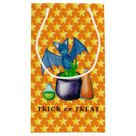 こうもり及び泡立ち釜抱き枕 スモールペーパーバッグ (裏面)