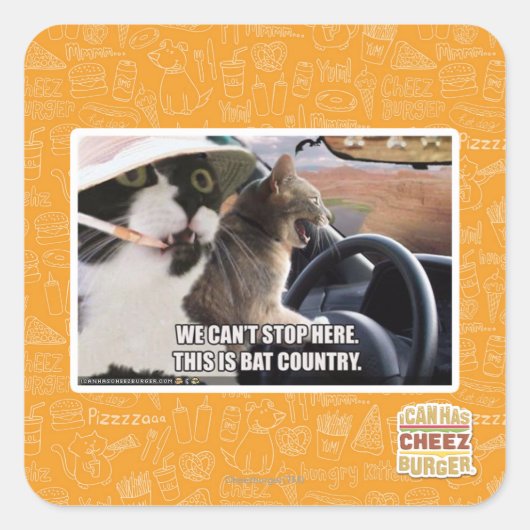 こうもり国 スクエアシール (正面)