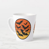 こうもり夕日 カフェラテマグ (左アングル)