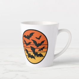 こうもり夕日 カフェラテマグ