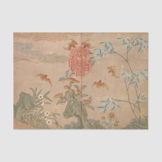 こうもり岩花張流合筆 薄葉紙 (正面)