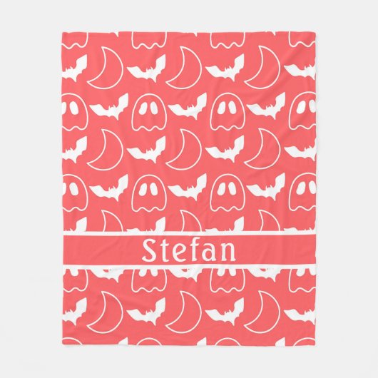 こうもり幽霊サンゴフリースブランケット フリースブランケット (正面)