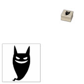 こうもり幽霊シルエットアートスタンプ ラバースタンプ (押印)