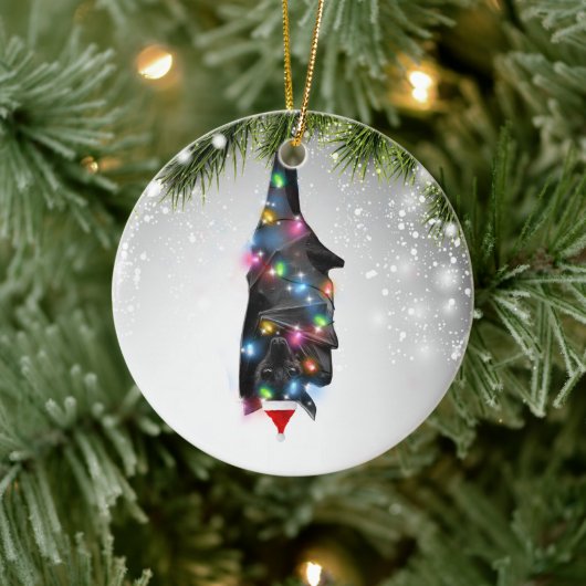 こうもり愛好家アダルトキッドのためのこうもりクリスマスギフト セラミックオーナメント (ツリー)