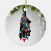 こうもり愛好家アダルトキッドのためのこうもりクリスマスギフト セラミックオーナメント (正面)