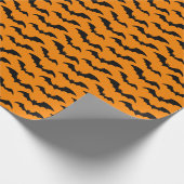 こうもり折り返し紙-オレンジの背景 ラッピングペーパー (角)