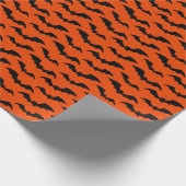 こうもり折り返し紙-明るいオレンジの背景 ラッピングペーパー (角)