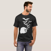 こうもり月明かりのTシャツ Tシャツ (正面フル)