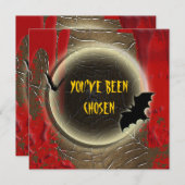 こうもり月血ハローウィンパーティ 招待状 (正面/裏面)