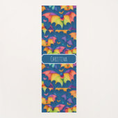 こうもり水の色パタカラフルーン ヨガマット (正面)