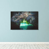 こうもり洞窟のアイライ，パラオ，ミクロネシア キャンバスプリント (インサイチュ (ウッドフロア))