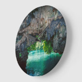 こうもり洞窟のアイライ，パラオ，ミクロネシア ラージ壁時計 (傾斜)