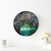 こうもり洞窟のアイライ，パラオ，ミクロネシア ラージ壁時計 (ホーム)