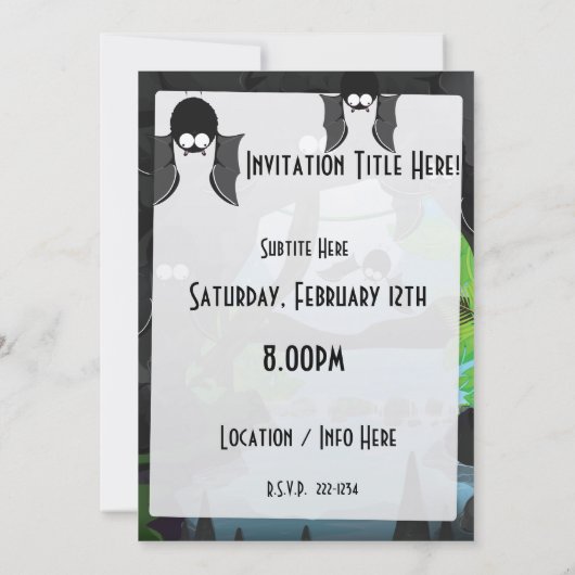 こうもり洞窟 招待状 (裏面)