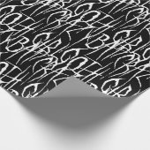 こうもり熱狂するゴシックガールスクラッチゴシックホラー文字 ラッピングペーパー (角)