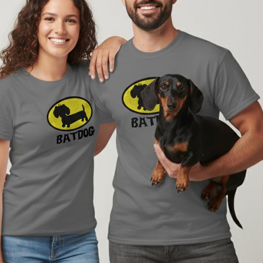 こうもり犬 | Wiener Dog Superhero Tシャツ