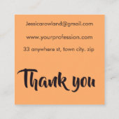 こうもり猫と幽霊たちハロウィーン スクエア名刺 (裏面)