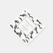 こうもり結婚ハロウィーン – 白 スタンダードカクテルナプキン (角)