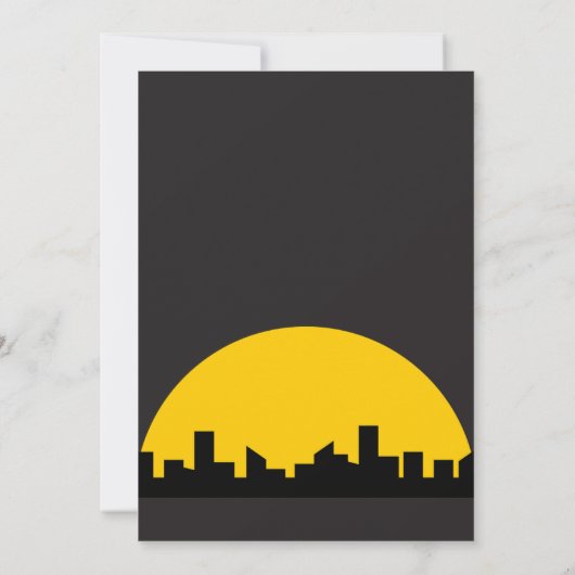 こうもり編集可能招待状、スーパーヒーロー誕生日招待状 招待状 (裏面)