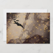 こうもり群のホタルは夜空の大人ハロウィーン 招待状 (裏面)