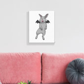 こうもり翼のウサギ キャンバスプリント (インサイチュ (リビング))