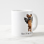 こうもり翼の犬 ジャンボコーヒーマグカップ (正面右)