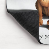 こうもり翼の犬 マウスパッド (コーナー)