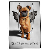 こうもり翼の犬 ミディアムペーパーバッグ (裏面)