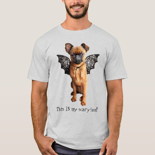 こうもり翼の犬 Tシャツ (正面)