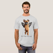こうもり翼の犬 Tシャツ (正面フル)