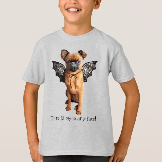 こうもり翼の犬 Tシャツ (正面)