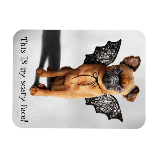 こうもり翼付き犬 マグネット (横)