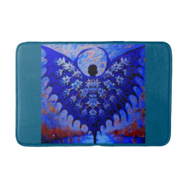 こうもり翼型の青い翼素晴らしを持つ生物 バスマット